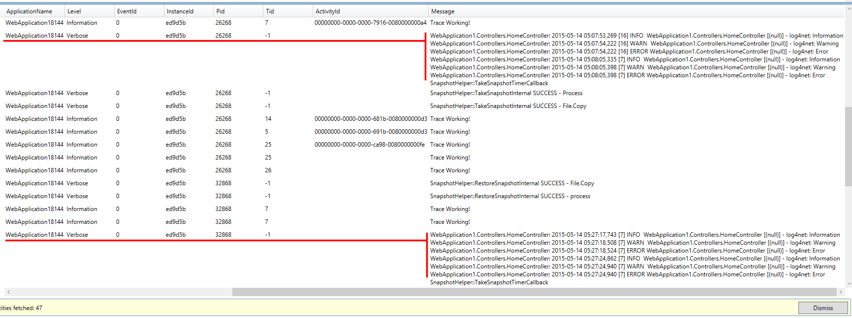 Table Diagnostics