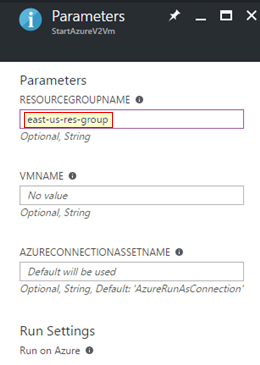 Schedule parameters