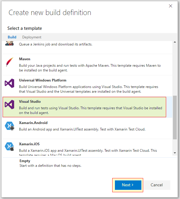 Visual Studio Template