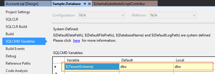 SqlCmd Variable