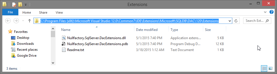 Extensions Folder