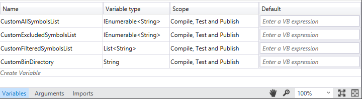 Build Process Variables