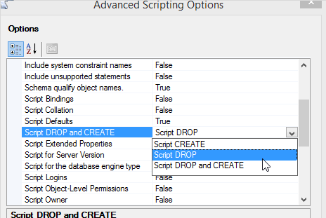 Advanced Scripting Options