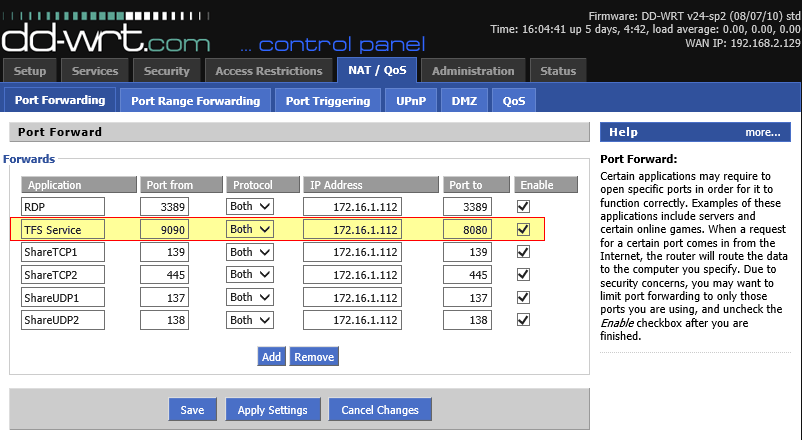 Port Forwarding