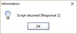 Script returned response 2