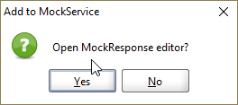 Open mock service editor