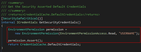 GetSecurityCredential Method