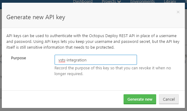 Generate New API Key