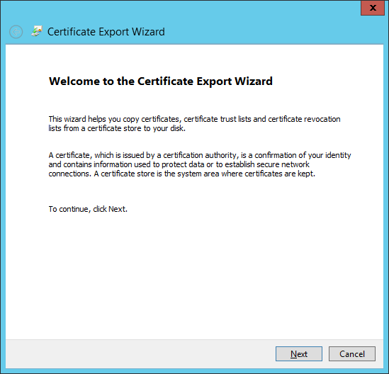 Export Cer Wizard 1