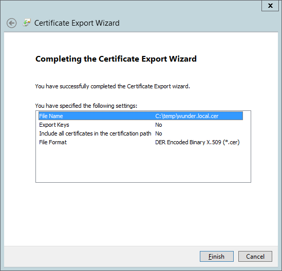 Export Cer Wizard 5