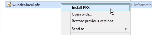 Install Pfx Wizard 1