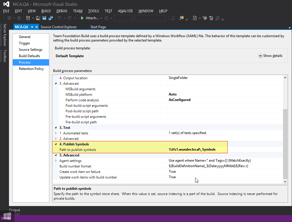 Setup the Build Definition