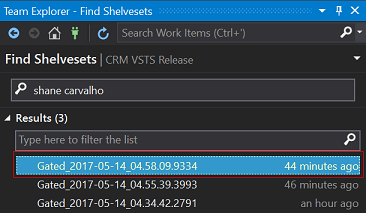 Shelvesets Assigned